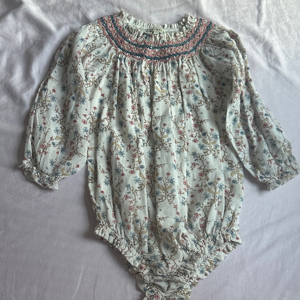 Floral Long Sleeve Baby Romper